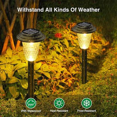 Solar Pathway Lights Bright Solar Lights Outdoor Waterproof IP65 LED Solar Garden Lights Yard, Path, Landscape Driveway