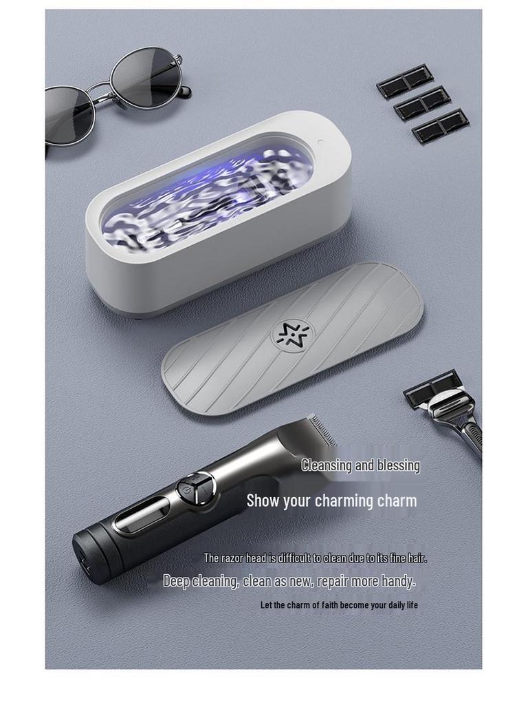 Compact Ultrasonic Cleaner with UV Sterilization for Glasses and Jewelry