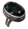 Green Garnet Natural Gemstone Silver Plated Ring US Size-7.75" R 421