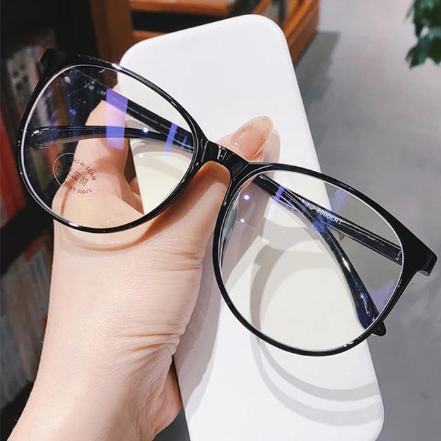 Anti Blue Light Myopia Glasses Women Computer Men Eyeglass Vintage Optical Plain Frame Spectacles Transparent Blocking Glasses