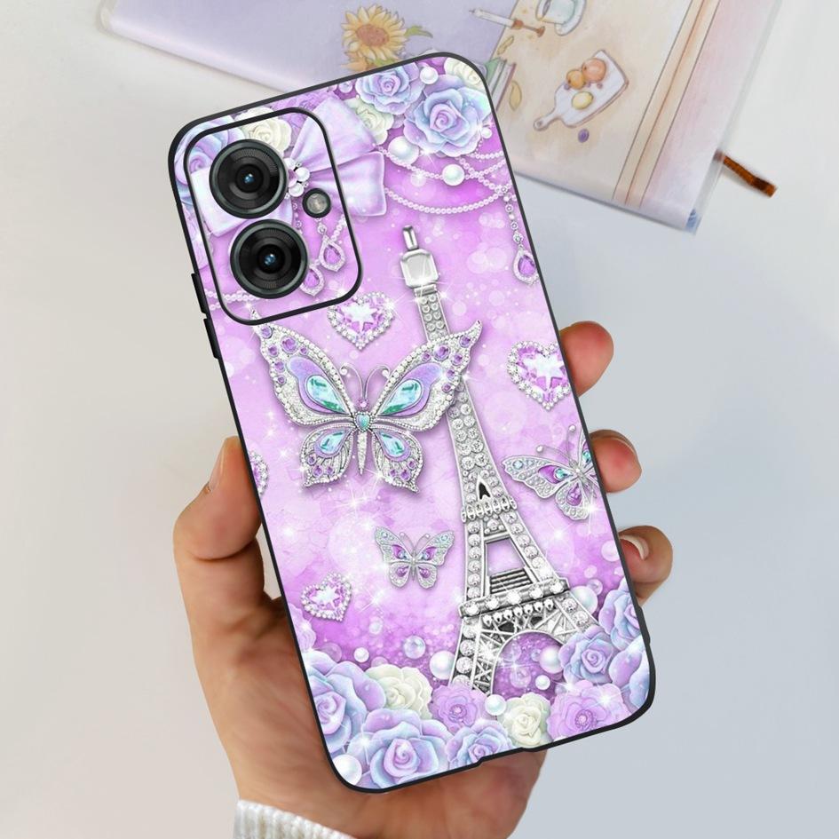 For Motorola Moto G55 5G Case Black TPU Soft Silicone Funda Shockproof Cover For Moto G55 2024 Phone Cover G 55 Protective Shell