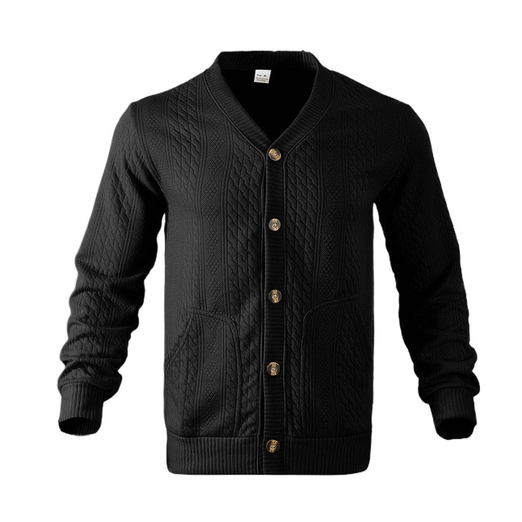 Men's Cardigan Buttoned Knit Jacket Slim Fit Jacket