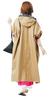 Pirarucu Rain Poncho, Cycle Mode High Poncho, Water-Repellent and Waterproof, Beige, Free Size