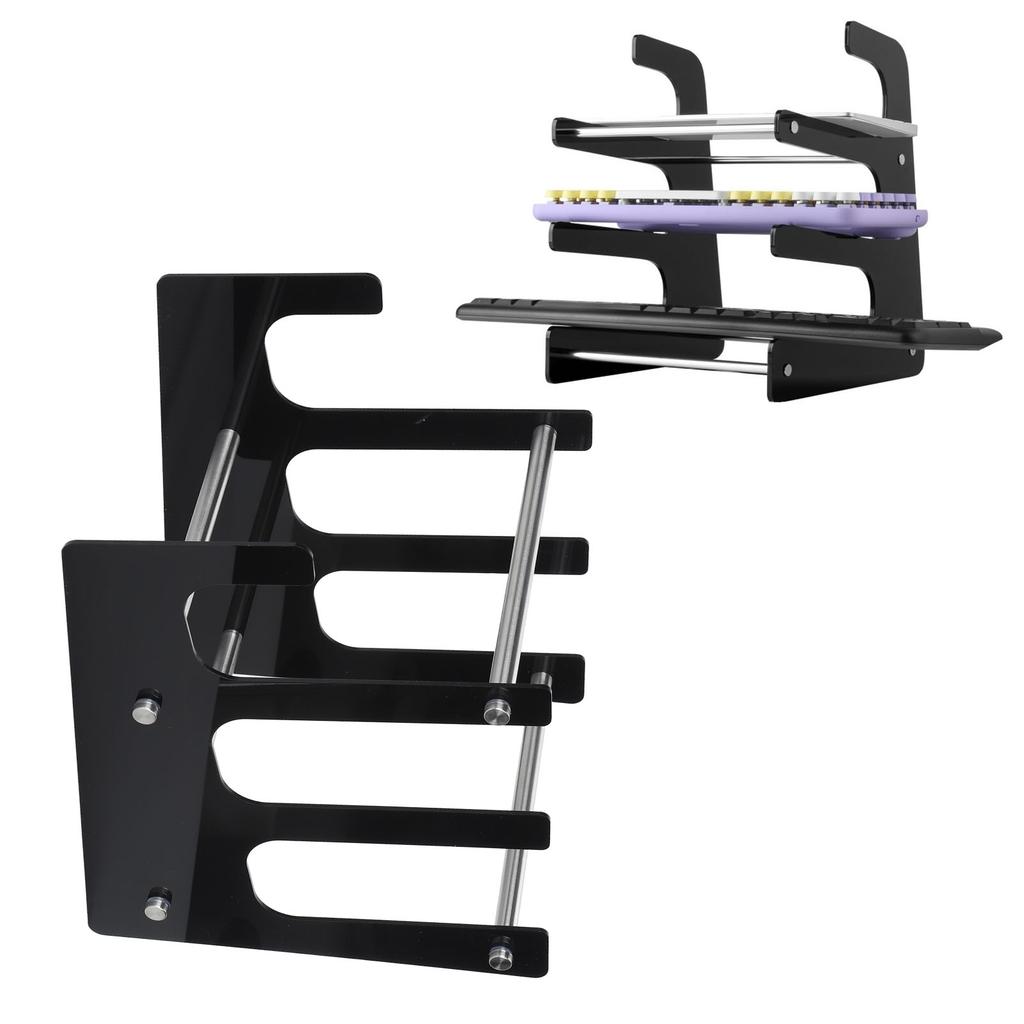 Keyboard Display Stand 3 Tier Acrylic Desk Keyboard Storage Holder for Mechanical Gaming Keyboard