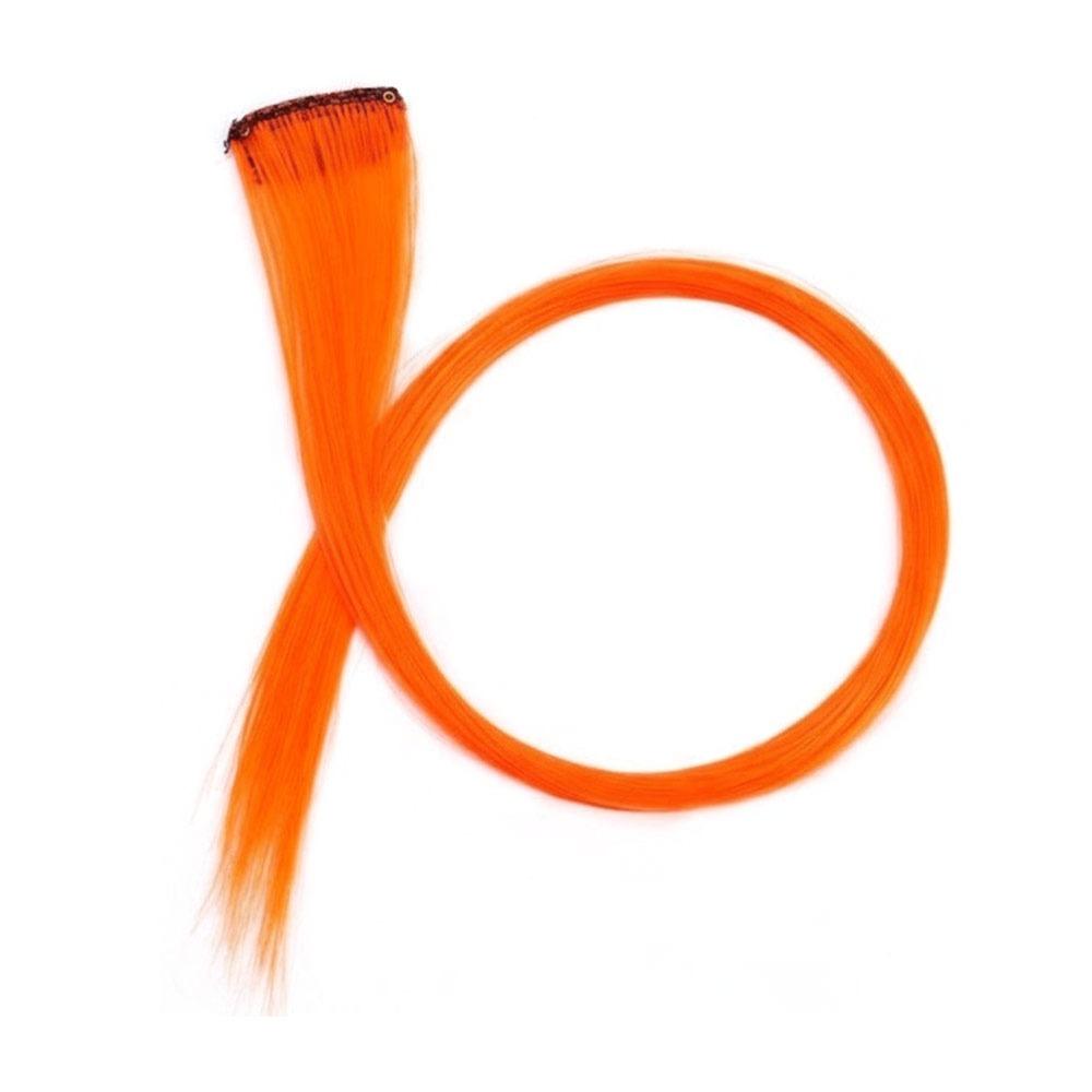 Synthetic Clip in Hair Extensions Rainbow Colorful Wig Hairpieces Wig Hair Accessories  Girls