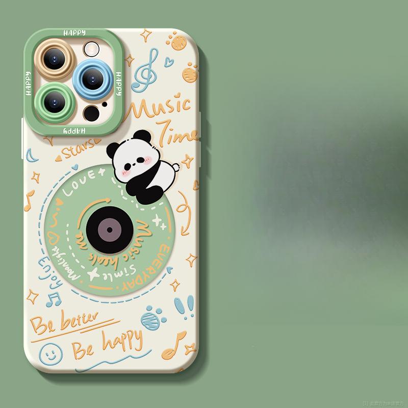 Record Panda Suitable for Apple Phone Case 16 IPhone 15plus 14 Silicone Soft Shell 13mini12promax