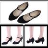 Women's 50mm Velvet Toe Ankle Strap Slingback Mary Jane Shoes Pumps High Heels Pump Party Shoe