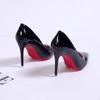 Fashion High Heel Pointed Toe Stiletto Red Bottom Fashion Women's Shoes Shallow High Heels Red Bottom High Heels Lolita Shoes 34-43