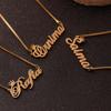 Personalised Gold Necklace with Box Chain Custom Necklace Handmade Jewelry Personalised Birthday Gift for Her Mom