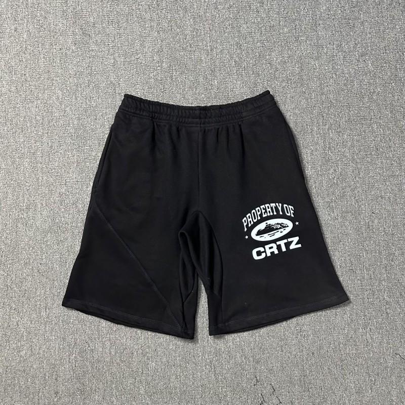 Corteiz Streetwear Short Pants Men Women Alcatraz Ship Print Loose Fit Cotton Shorts