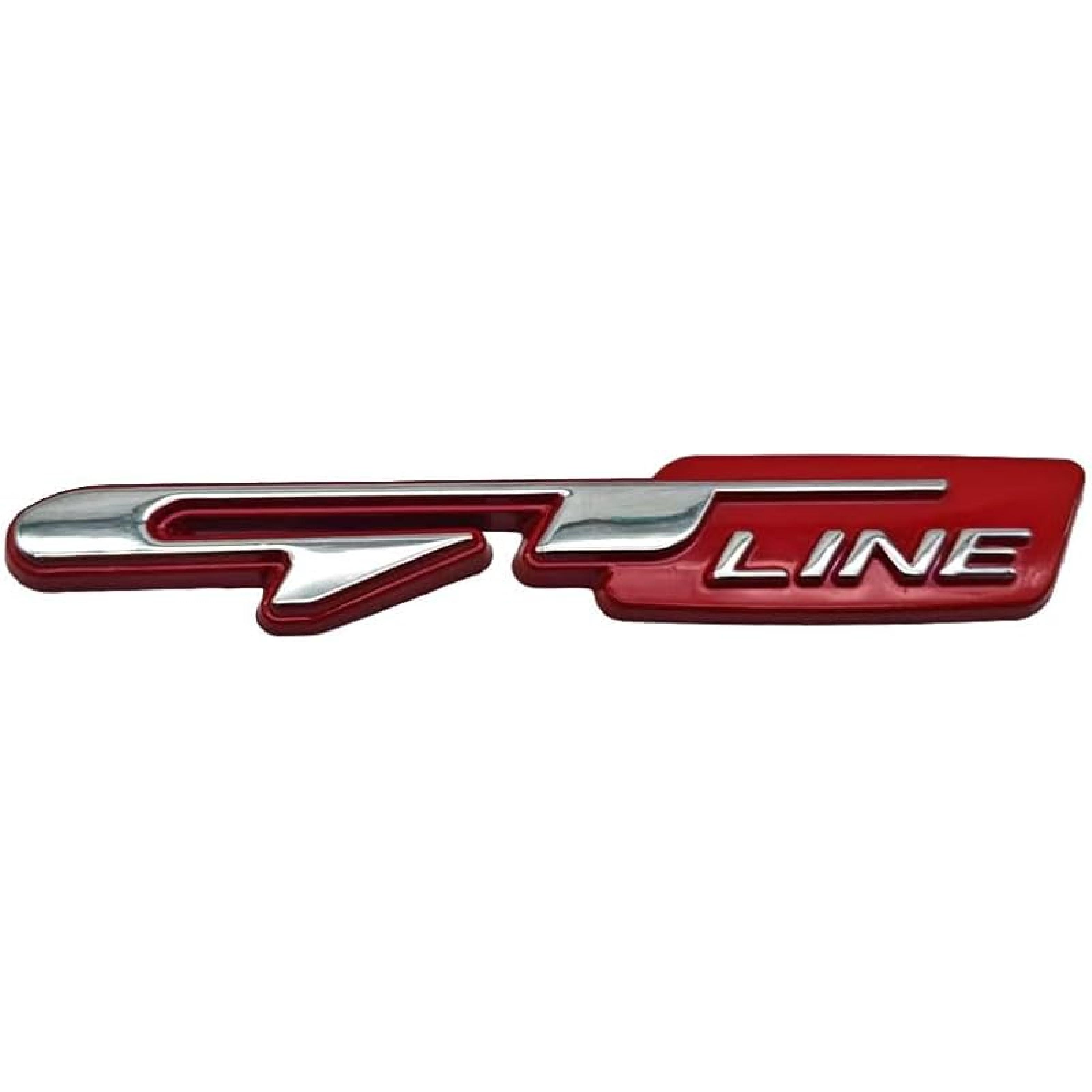 

Металлический логотип GT Line Car Embelm Sport Racing Premium Auto Badge Turbo Наклейка на заднюю крышку багажника (Red & Black) Silver&Red