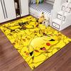 Yellow Cartoon Pikachu Pattern Carpet suitable as a non-slip mat for the living room or bedroom sofa