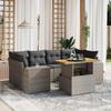 VidaXL Garden Lounge Set with Cushions 7 Pcs, Patio Sofas, Patio Furniture Set, Outdoor Furniture, Grey 3272537