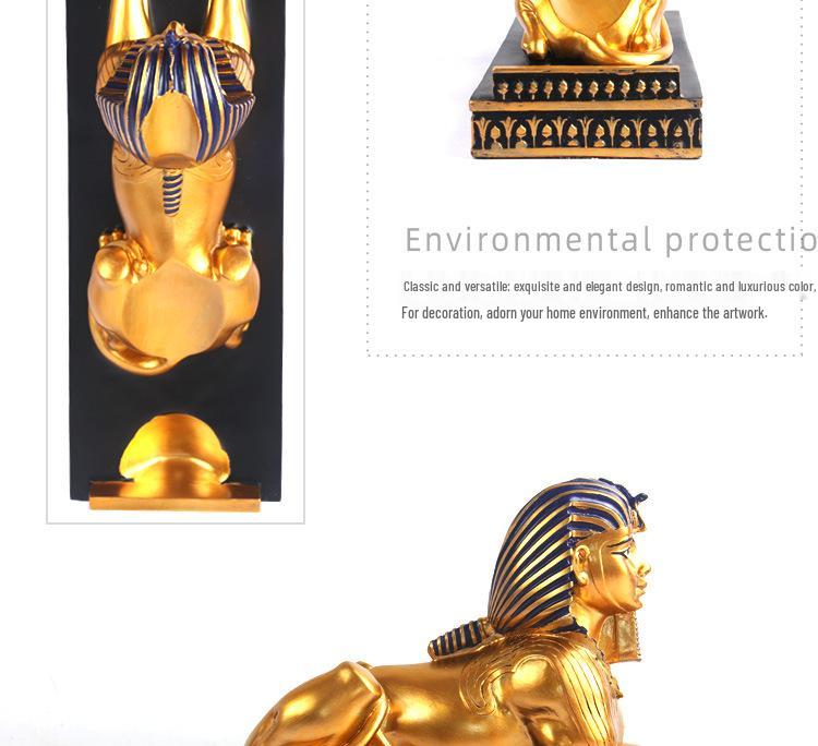 European Pharaoh Sphinx Red Wine Rack - Stylish Resin Home Decor