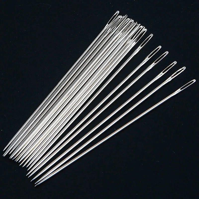 Large Eye Hand Sewing Needles for Quilting & Embroidery - Steel, Easy Threading, Ideal for Seniors