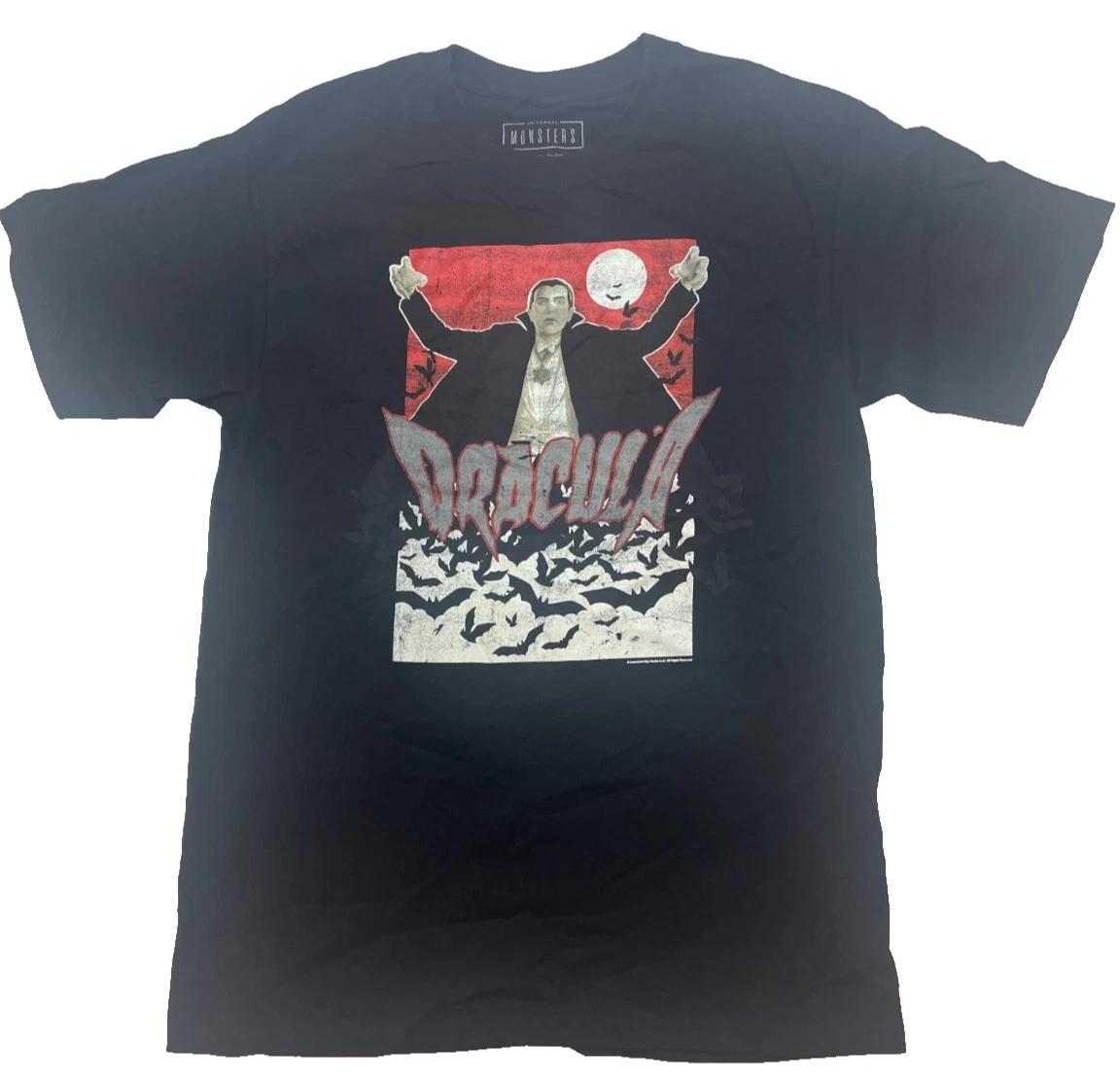 Universal Studios Monsters Mens Dracula Black Shirt New Medium 4XL