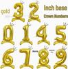 32-Inch Ins Style Digital Standing Crown Base Foil Balloon for Children's First Birthday