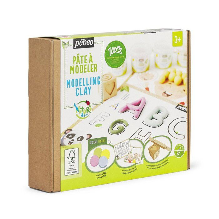 Pébéo Bio-Modelliermasse-Box - Weiß - Zubehör inklusive