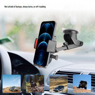 Car Phone Holder with Strong Suction Cup, Retractable Automatic Lock & 360° Rotation