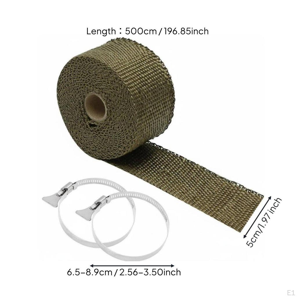 Tent Burner Chimney Protector Includes 2 Adjustable Clamps AntiScald Sleeve Fireproof
