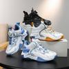 Mid Big Kids Basketball Shoes With Spiral Button Boys Athletic Sneakers for Fall