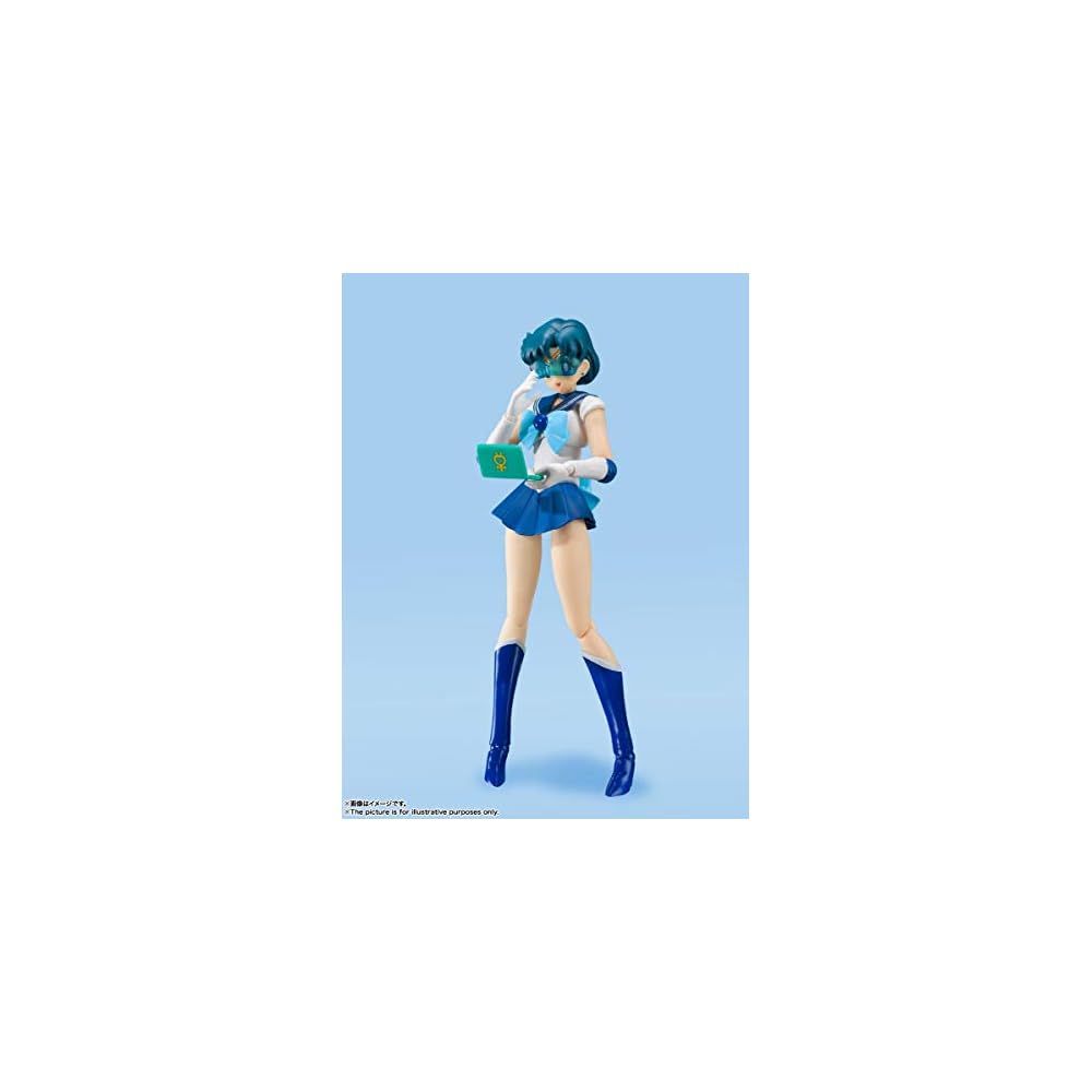 S.H.Figuarts Pretty Guardian Sailor Moon Sailor Mercury -Animation Color Edition- (Rerelease) Approximately 140mm PVC & ABS Painted Movable Figure