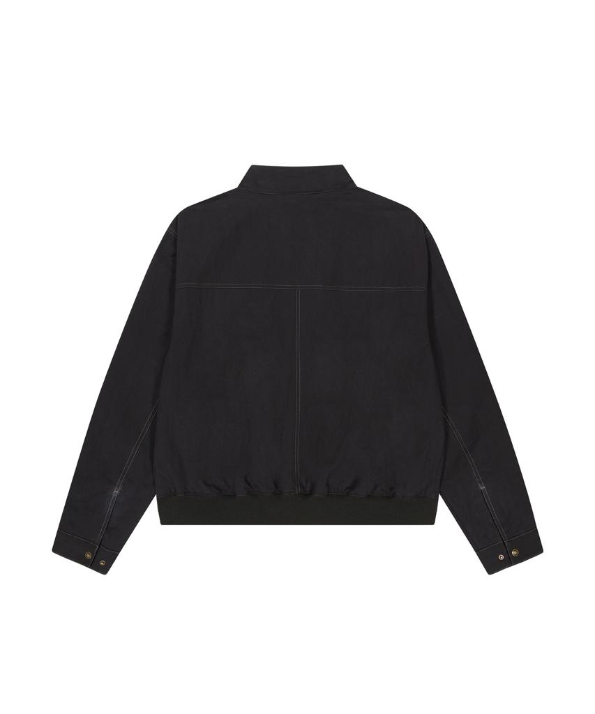 Aakam Zippered High Neck Jacket (Black)