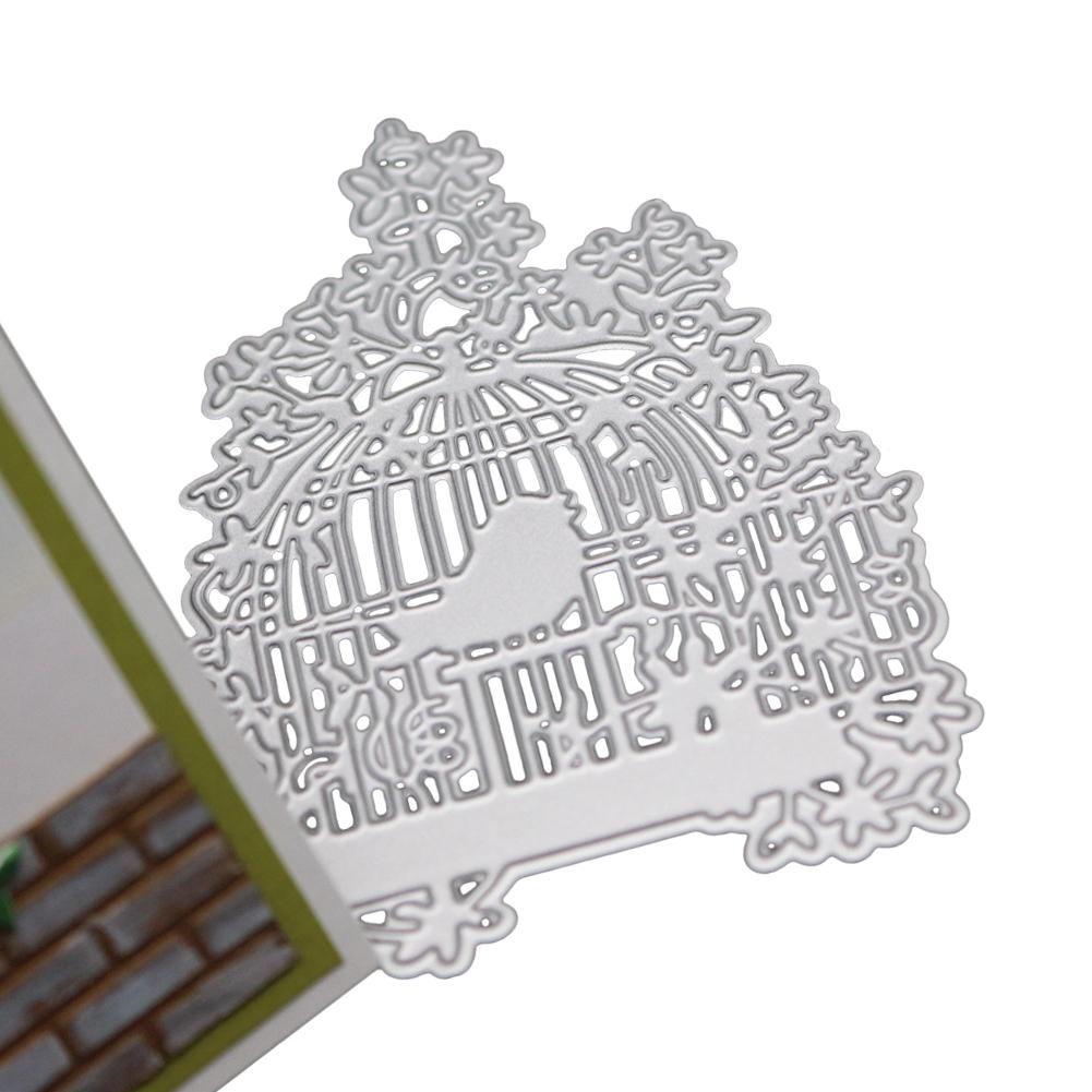 Birdcage Frame Metal Silvery Stencil Embossing Cutting Dies For Diy Scrapbooking Paper Album Cards Making