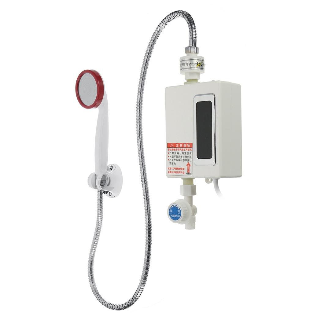 3800W Bathroom Electric Water Heater Hot Shower Temperature Display Instant Hot Water Tankless Instant Water Heater 220V