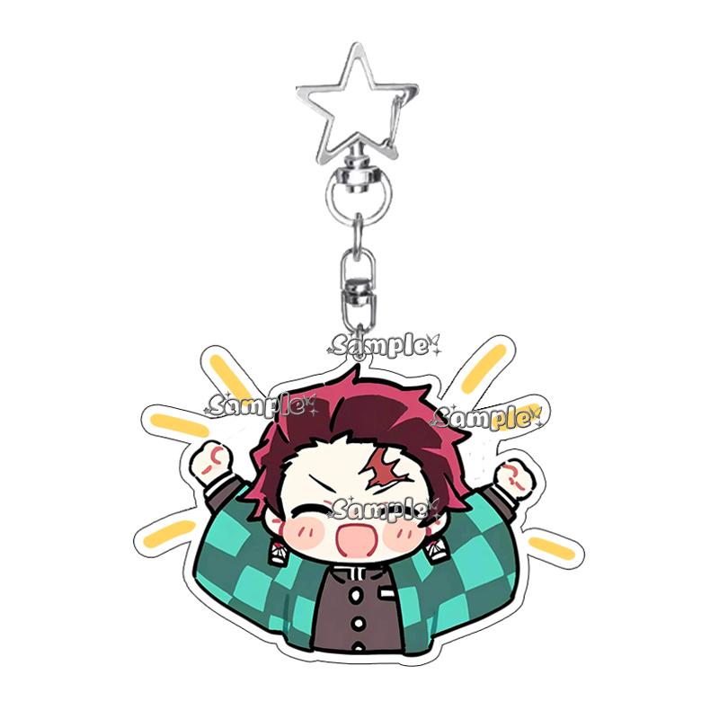 Cartoon Tsuyuri Kanawo Shinobu Excitement Fashion Anime Characters Acrylic Keychain Decor Charm Ornaments Car Key Ring Gifts Toy