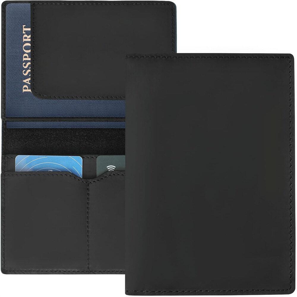 Durable Cowhide Retro Boarding Pass Passport Cover Handmade Crazy Horse Real Leather Card Holder Registration Ticket Organizer Travel Wallet