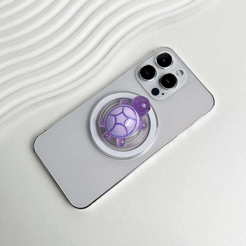 1PC Glow-in-the-Dark Turtle Phone Holder Mini Resin Turtle For Magsafe IPhone Mac Samsung Safe Ring Finger Expanding Stand