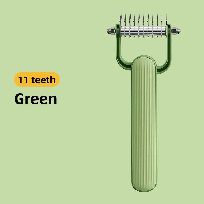 

Pet Knot Comb, Universal Dog and Cat Hair Removal Comb, Dog Knot Comb, Cat Hair Removal Brush, Stainless Steel Thin Comb Small зелёный