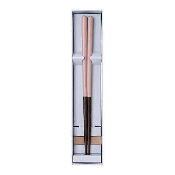 HASHIKURA SEASON 01 Wenge Octagonal Chopsticks Set, Twilight Purple, Dishwasher Safe, Natural Wood, Includes Chopstick Rest, 22.5cm, Unisex, Made In
