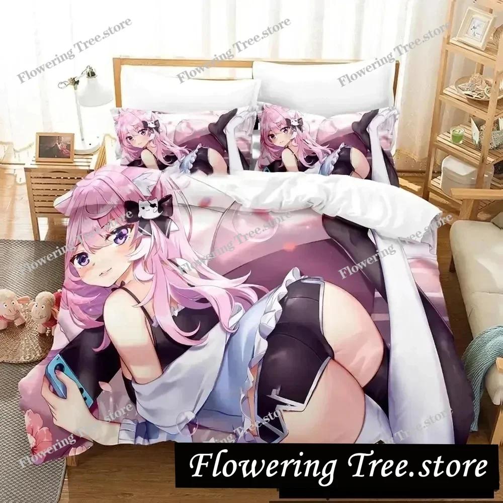 Anime Nyatasha Nyanners Bedding Set Boys Girls Twin Queen King Size Duvet Cover Pillowcase Bed boys Adult Home Textileextile