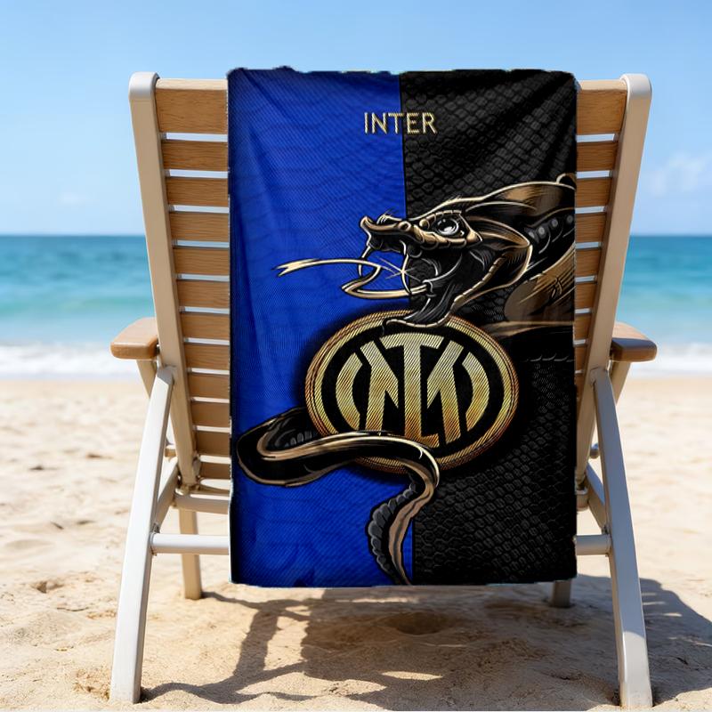 Proof Beach Towel with a Inter Milan Logo1 Pattern - Soft,absorbent,quick-drying,machine Washable - Perfect for Swimming,camping,bathing