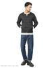 Crew Neck Button Inner Down Size XL TAION-104 Men's Jacket, Beige,