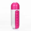 1PC 600ml Sports Plastic Water Bottle Combine Daily Pill Boxes Capsule Water Cup Medicine Organizer Drinking Bottles