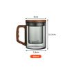 400ml Walnoot Houten Handvat Glazen Theekop Met Thee-infuser Filter Bloemthee Water Scheiding Geurige Thee Mok Drinkgerei