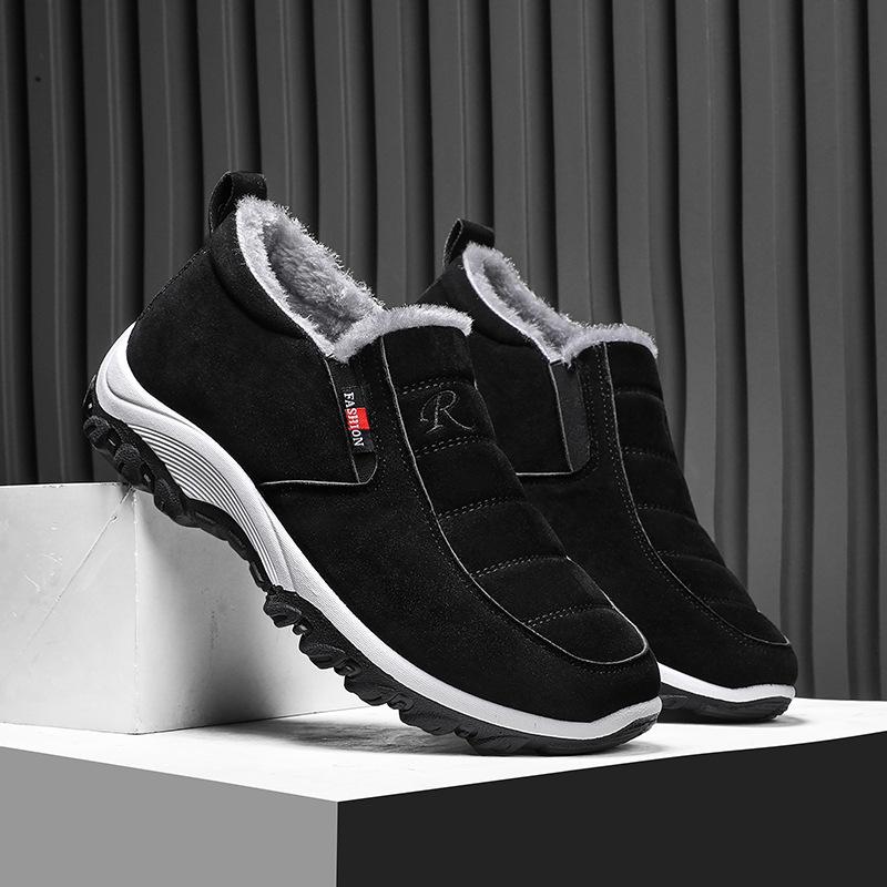 Winter cotton shoes men's velvet thickened warm snow boots outdoor casual versatile cotton shoes