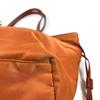 PRADA BR4001 triangle logo plate Tote Bag Shoulder Bag Leather / Nylon Orange