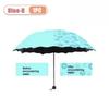 1/2PCS Portable Water Flowering Umbrella Manual Open UV Protection Sun Rain Dual Use Parasol Black Coating Creative Design