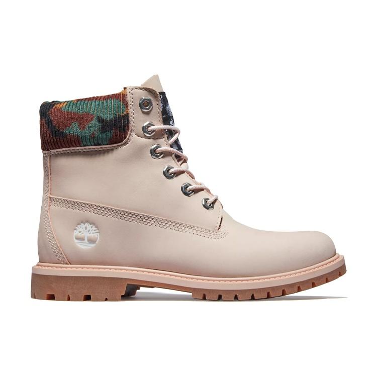 (WMNS) Timberland Heritage 6 Inch Waterproof Boots 'Pale Pink Nubuck with Camo' Women's A2M8P662