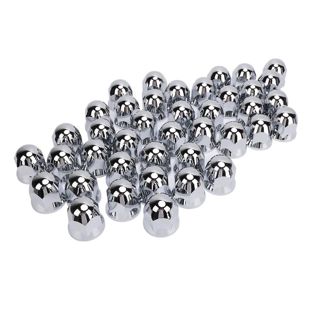 Copridadi Ruota 33mm Cromati Sicuri Tappi Dadi Ruota Flangiati per Camion Rimorchi e Veicoli 40Pz