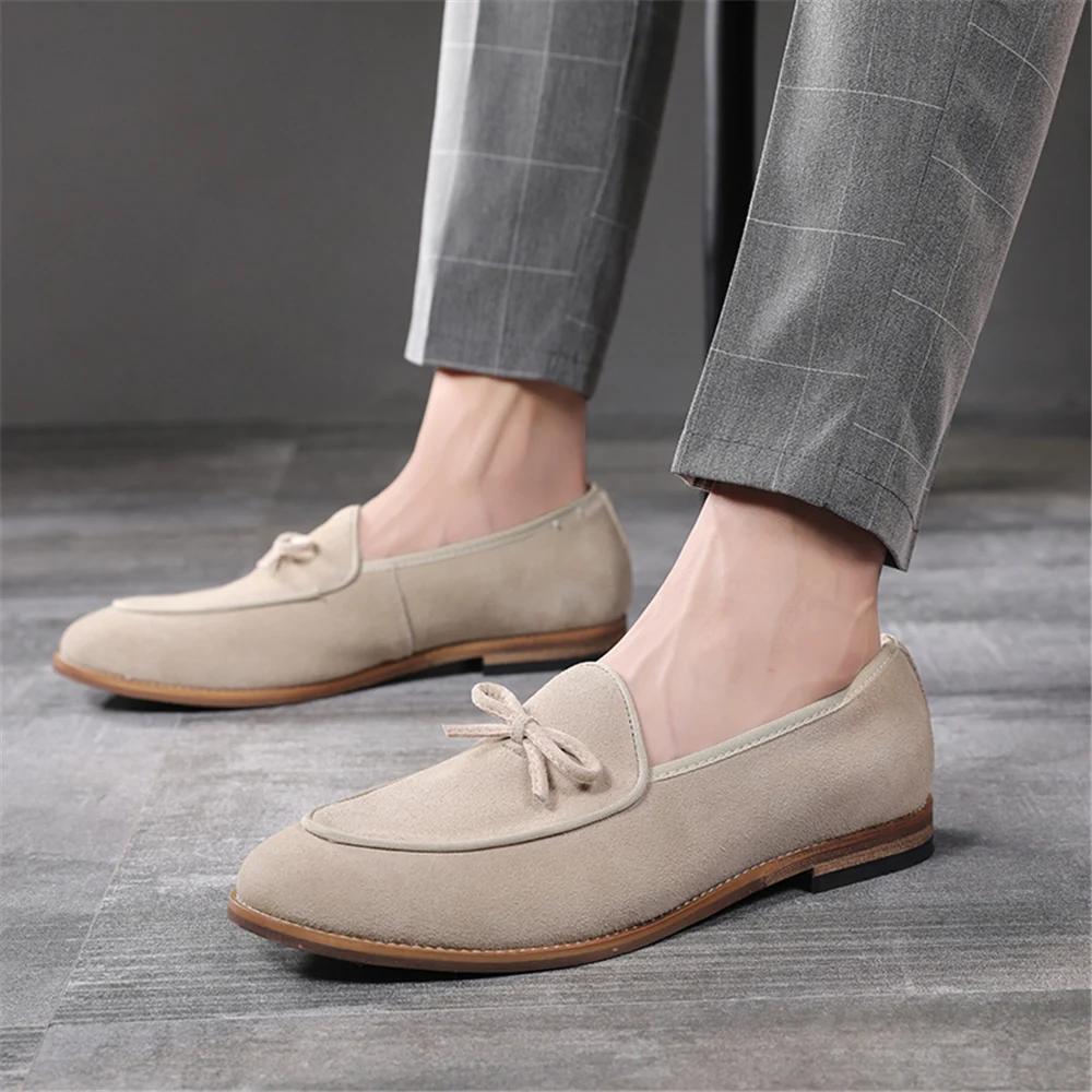 Men's Wingtip Formal Dress Shoes Slip-On Monk Strap Suede Leather Oxfords Solid Color Fits True To Size