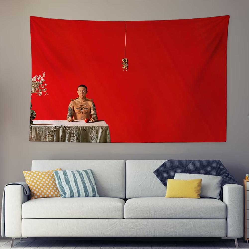 

Rap Star Singer MMac MMiller Swimming Tapestry Background Hanging Cloth Bedroom Room Decor Aesthetic Tapestry Wall Party 74x94cm(29x37in)