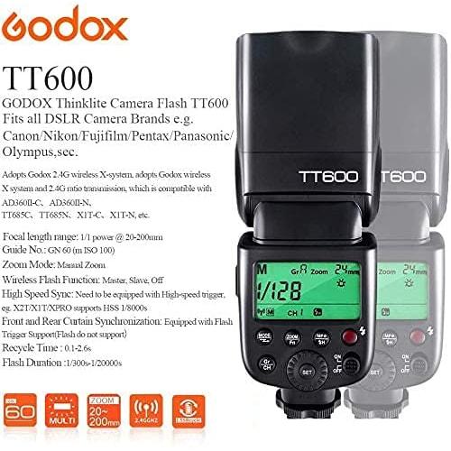 [Godox Authorized Agent & Japanese Instruction Manual] GODOX TT600 Clip-on Strobe Guide Number 60 Flash Speedlight Compatible with Digital Cameras Suc