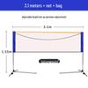 Portable Foldable Badminton Net Stand for Indoor/Outdoor Use
