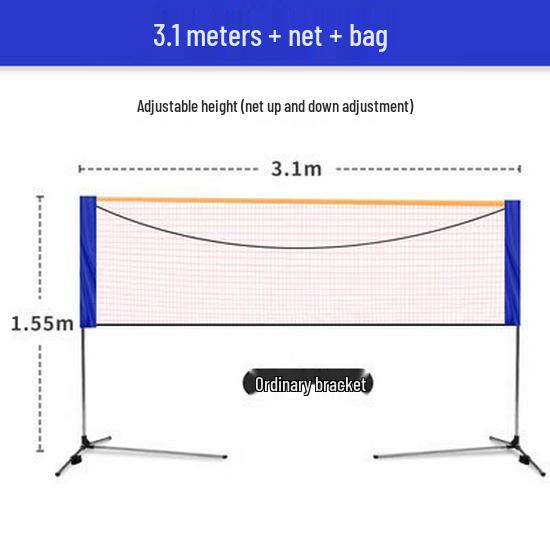 Portable Foldable Badminton Net Stand for Indoor/Outdoor Use