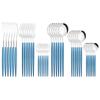 New 36Pcs Mint Gold Cutlery Set Western Silverware Stainless Steel Dinnerware Knife Fork Spoon Tableware Flatware Kitchen Wedding Accessories